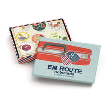 Load image into Gallery viewer, En Route Notecard Set – 4 Boxes of Illustrated Travel Cards by Kate Pocrass