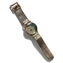 Load image into Gallery viewer, Compass on Leather Watch Strap – Royal Navy Style – Fair Trade Handmade Gift