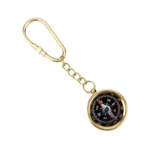 Load image into Gallery viewer, Explorer Compass Keychain – Handmade Brass Fair Trade Gift
