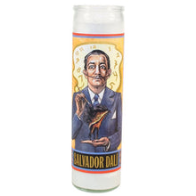 Load image into Gallery viewer, Salvador Dalí Secular Saint Candle – Glass Votive | The Unemployed Philosophers Guild