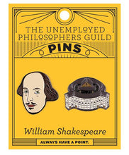 Load image into Gallery viewer, William Shakespeare & The Globe Enamel Pin Set – The Unemployed Philosophers Guild