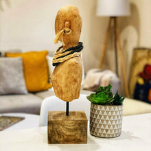 Load image into Gallery viewer, African wooden sculpture left size