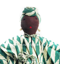 Load image into Gallery viewer, African Lady Rag Doll with Turban – Handmade Fair Trade Decor – 47cm Ethical Gift