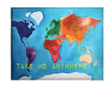 Load image into Gallery viewer, Set of 4 World Travel Map Fridge Magnets