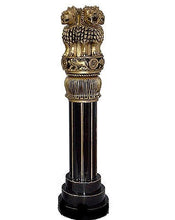 Load image into Gallery viewer, Handmade Wooden Ashoka Pillar – National Symbol of India (30cm)