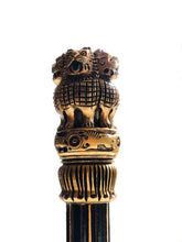 Load image into Gallery viewer, Handmade Wooden Ashoka Pillar – National Symbol of India (30cm)