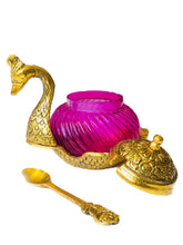 Load image into Gallery viewer, Decorative Kitsch Duck Sugar Bowl – Metal & Glass Giftware