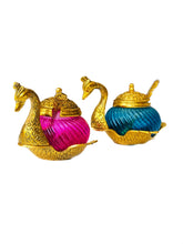Load image into Gallery viewer, Decorative Kitsch Duck Sugar Bowl – Metal & Glass Giftware