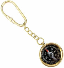 Load image into Gallery viewer, Explorer Compass Keychain – Handmade Brass Fair Trade Gift