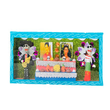 Load image into Gallery viewer, Frida Kahlo Day of the Dead Box – Handmade Mexican Altar (Turquoise)