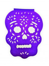 Load image into Gallery viewer, Mexican Papel Picado "Skulls" Garland – Handmade Plastic Banner (3m)