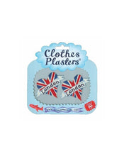 Load image into Gallery viewer, Set of 5 Union Jack Heart Patches – London Clothes Plasters® (2 per Pack)