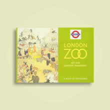 Load image into Gallery viewer, London Zoo Art Postcard Book – 30 Vintage London Transport Posters – Pomegranate, 2013