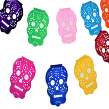 Load image into Gallery viewer, Mexican Papel Picado "Skulls" Garland – Handmade Plastic Banner (3m)
