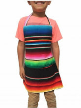 Load image into Gallery viewer, Mexican Handmade Serape Kids Apron – Colourful Unisex Cooking Baking Craft