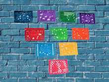 Load image into Gallery viewer, Mexican Papel Picado Garland Plastic Handmade 10 Sheets 24x17cm Fiesta