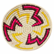 Load image into Gallery viewer, Fair Trade Raffia Fruit Basket – White Base 24cm Handmade Madagascar