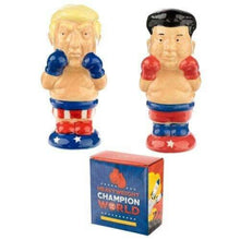 Load image into Gallery viewer, Trump & Kim Jong-Un Boxing Salt and Pepper Shakers – Novelty Ceramic Set