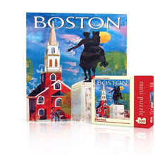 Load image into Gallery viewer, Boston 100-Piece Mini Jigsaw Puzzle – Vintage Travel Poster by NYPC