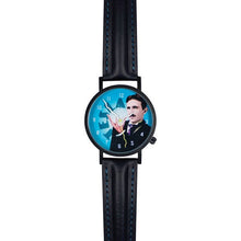 Load image into Gallery viewer, Nikola Tesla Watch – The Unemployed Philosophers Guild, Leather Band 38mm