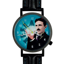 Load image into Gallery viewer, Nikola Tesla Watch – The Unemployed Philosophers Guild, Leather Band 38mm