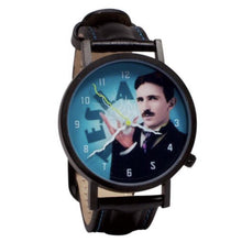 Load image into Gallery viewer, Nikola Tesla Watch – The Unemployed Philosophers Guild, Leather Band 38mm