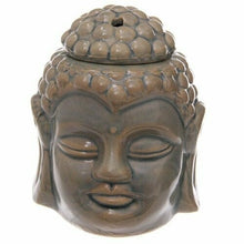 Load image into Gallery viewer, Set of 2 Buddha Head Ceramic Oil Burners – Crackle Glaze – Thai Style – 12.5cm – Zen Decor
