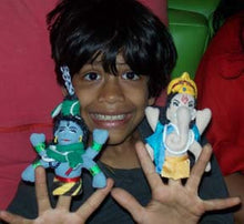 Load image into Gallery viewer, Ganesha Fridge Magnet & Finger Puppet – The Unemployed Philosophers Guild Hindu Elephant God