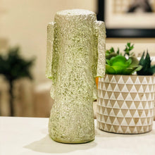 Load image into Gallery viewer, Silver-Green Effect Big Moai Bust – Easter Island Inspired Décor