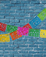 Load image into Gallery viewer, Mexican Papel Picado Garland Day of the Dead Handmade 10 Sheets 24x17cm