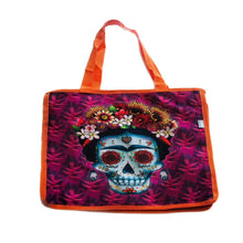 Load image into Gallery viewer, Mexican Catrina Grocery Bag by Wajiro Dream – Mexipop Art Tote 36x36cm
