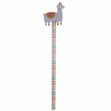 Load image into Gallery viewer, Set of 4 Oh My Llama Pencils with Eraser Toppers – Fun Kids Stationery