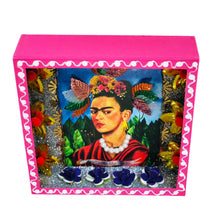 Load image into Gallery viewer, Frida Kahlo Self-Portrait Showcase 15x15cm – Handmade Mexican Kitsch Decor