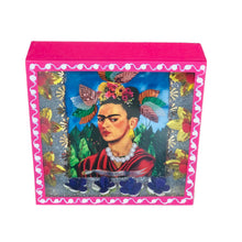 Load image into Gallery viewer, Frida Kahlo Self-Portrait Showcase 15x15cm – Handmade Mexican Kitsch Decor