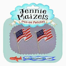Load image into Gallery viewer, Set of 5 Pairs US Flag Clothes Plasters – 10 Iron-On Embroidered Patches
