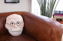 Load image into Gallery viewer, Freud Stuffed Portrait Cushion – Quirky Psychoanalyst Home Décor