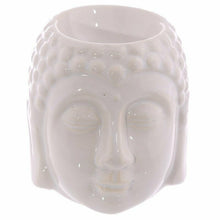 Load image into Gallery viewer, Set of 4 Buddha Head Oil Burners – Glazed Ceramic Aromatherapy Décor