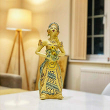 Load image into Gallery viewer, Hand Painted Ceramic Javanese Woman Statue – Cultural Home Décor 42cm
