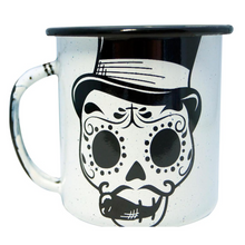 Load image into Gallery viewer, La Catrina Mexican Enamel Coffee Mug – 360ml – Imported from Mexico