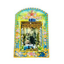 Load image into Gallery viewer, Handcrafted Mexican Tin Shrine – Frida Kahlo & Diego Rivera Wedding Art – 26cm