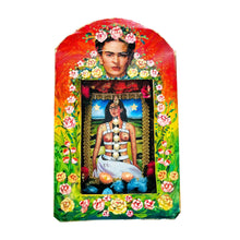 Load image into Gallery viewer, Handmade Mexican Tin Shrine – Frida Kahlo “The Broken Column” – Folk Art Wall Décor 26cm