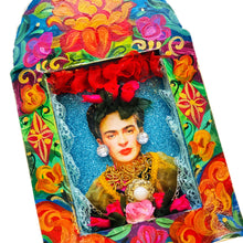 Load image into Gallery viewer, Handcrafted Mexican Frida Kahlo Tin Shrine – Wall Hanging Folk Art – 28cm