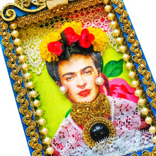 Load image into Gallery viewer, Handmade Mexican Shrine – Frida Kahlo Folk Art – Colourful Wall Décor 23cm