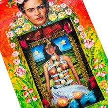 Load image into Gallery viewer, Handmade Mexican Tin Shrine – Frida Kahlo “The Broken Column” – Folk Art Wall Décor 26cm