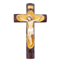 Load image into Gallery viewer, Trunk Style Crucifix of Jesus – 26cm | Hand-Painted Resin Wall Cross | Christian Home Decorationtyui=