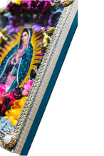 Load image into Gallery viewer, Handmade Mexican Wooden Shrine – Our Lady of Guadalupe Folk Art Wall Decor 28cm