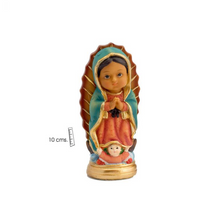 Load image into Gallery viewer, Our Lady of Guadalupe Figurine – 10cm Multicoloured Resin Statue, Collectible Religious Icon