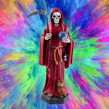 Load image into Gallery viewer, Santa Muerte Gold Resin Statue โ 40cm Mexican Folk Saint Home Decoration