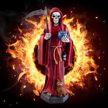 Load image into Gallery viewer, Santa Muerte Gold Resin Statue โ 40cm Mexican Folk Saint Home Decoration