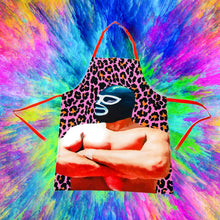 Load image into Gallery viewer, Mexican Wrestling Lucha Libre Animal Print Apron – Wajiro Dream MexiPop Art